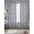 thumbnail image 2 of Paisley Sheer Curtains 84 Inch Length 2 Panels Set Window Treatments, Vintage Mediterranean Abstract Texture Gray Blue Rod Pocket Semi Curtains for Living Room/Bedroom/Kitchen Décor, 104"W x 84"L, 2 of 7