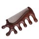 thumbnail image 1 of Peine de madera de dientes anchos para cabello grueso, herramienta de madera natural para masajear el cuero cabelludo y desenredar el cabello., 1 of 5