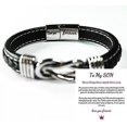 thumbnail image 1 of Lov you forever Pulsera de cuero trenzado para mi hijo y nieto, te amo para siempre, pulsera con nudo de cuero trenzado para hombre, 1 of 3