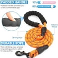 thumbnail image 2 of Laisse Forte pour Chien avec Poignée Rembourrée Confortable et Fils-Orange Très Réfléchissants, 2 of 5