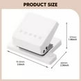thumbnail image 7 of Milageto 5 Hole Punch Portable Anti Slip Portable Hand Operated for B5 Cards Journals White, 7 of 7