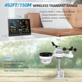 thumbnail image 7 of LFF Weather Station, with Outdoor Sensor, Wireless Weather Station with Rain Gauge, UV Index, Wind Speed/Direction, Weather Forecast, Barometer, WiFi Weather Station with 4-Level Adjustable Backlight, 7 of 7