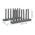 SENSETH Plastic Dish Cup Book Pot Lid Rack Grey