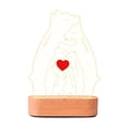 thumbnail image 3 of Personalized Names Bear Family Acrylic Lamp 2-6 Names O8I7, 3 of 7