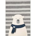 thumbnail image 2 of Unique Loom Whimsy Kids Collection Area Rug - Snowman (5' 1" x 7' 1" Rectangle Gray/Ivory), 2 of 9
