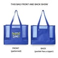 thumbnail image 2 of Large Mesh Beach Bags With Pockets & Zipper, Lightweight Beach Tote for Poolside, Trip/swim, 2 of 6