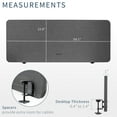 thumbnail image 3 of VIVO Dark Gray Clamp-on/Screw-on 60x24 inch Desktop Privacy Panel, Desk Divider, 3 of 8