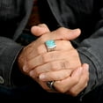 thumbnail image 3 of Bague Sculptée Bohème Lihuang Turquoise Déclaration Mode Bijou Unisexe pour Expression de Personnalité, 3 of 5