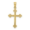 thumbnail image 1 of FB Jewels 14K Yellow Gold Cross with Spade Tips Thin Pendant, 1 of 4