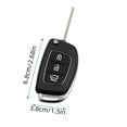 thumbnail image 2 of 3 Button Flip Key Fob Shell Case for Hyundai i10 i20 i30 i40 ix20 ix35 Elantra Tucson Santa Fe No Battery, 2 of 19