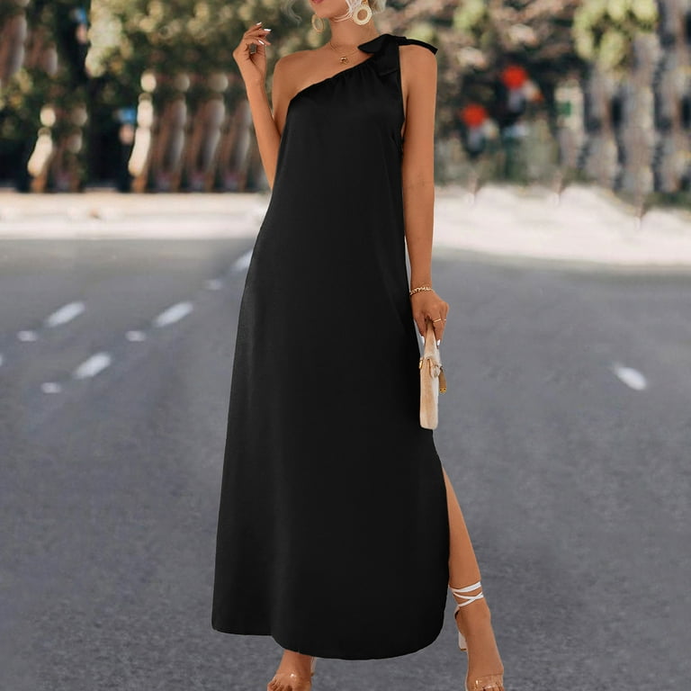 Finelylove Dresses Under 20 Dollars For Women Pastel Color Dress For Women  A-line Long Long Sleeve Solid Beige XL 