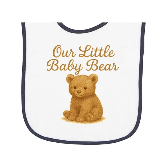 Inktastic Our Little Baby Bear Adorable Illustration Baby Terry Cloth Bib