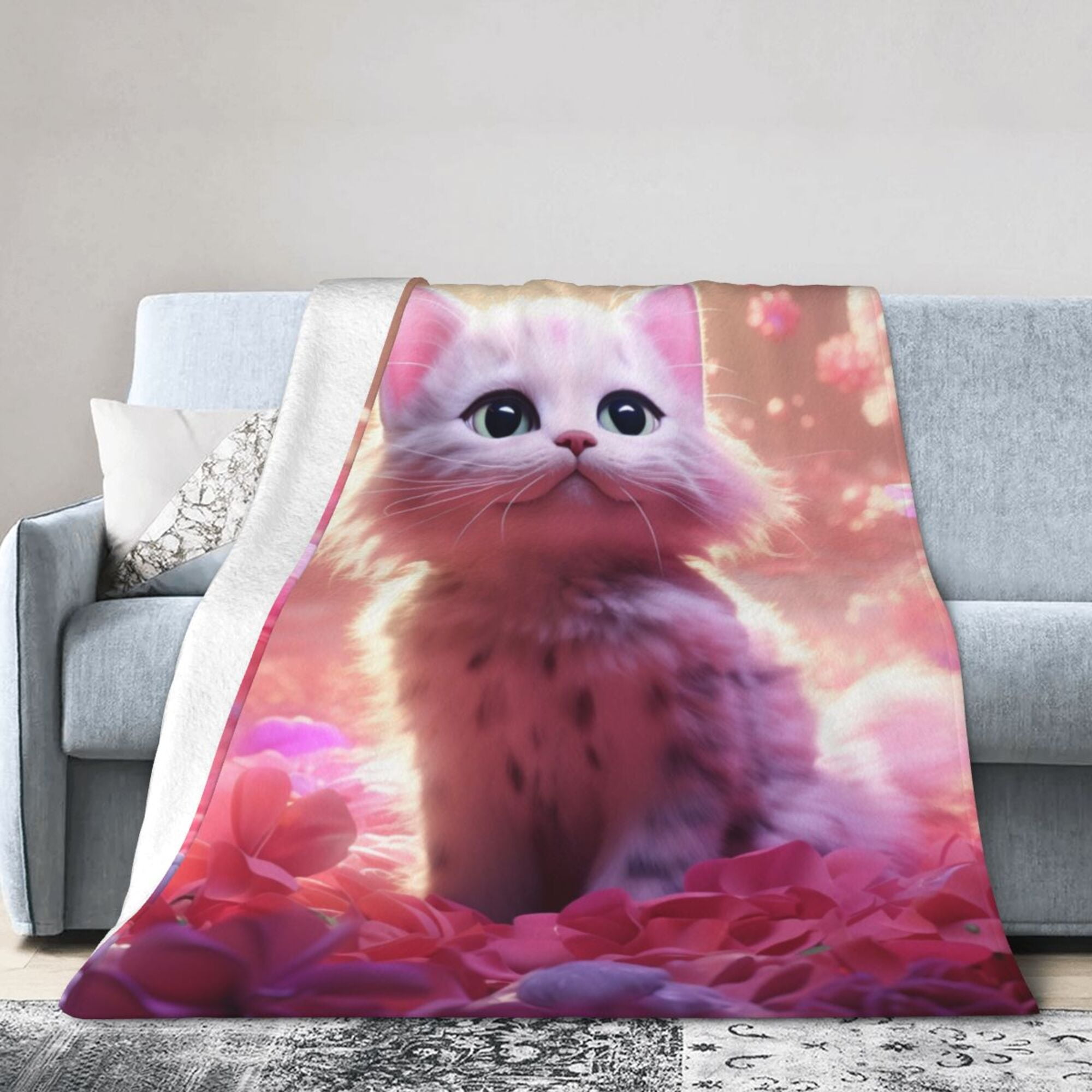 Cat fluffy blanket sale
