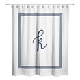 thumbnail image 2 of Creative Products Navy Blue and White Letter K Monogrammed 71x74 Shower Curtain, 2 of 7