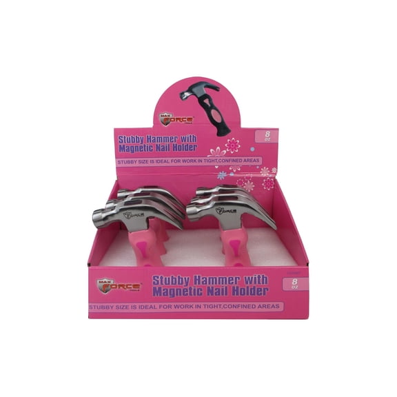 Diamond Visions 22-2220887 Stubby Hammer, 8 oz, Pink