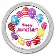 1 oz Silver Colorized Round - APMEX - Happy Anniversary, Balloons