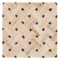 SAFAVIEH Genre Roza Geometric Area Rug, Light Brown/Ivory, 6' x 6' Square