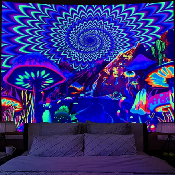 KJHL - Tapiz De Hongos Con Caracoles De Serpiente Colorido, Decoración Para Colgar En La Pared, Tapices Estéticos Para Recámara (35.5 X 47.2 Pulgadas