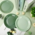 thumbnail image 4 of Whaline 72Pcs Sage Green Paper Plates 7 Inch Gradient Green Dessert Disposable Round Plate for One Lucky Duck Anniversaries Graduation Wedding Baby Shower Party Tableware, 3 Colors, 4 of 7