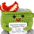 thumbnail image 3 of Soporte Emocional Dobtador Bomba Fuego Crochet Fire Con Tarjeta Aliento Regalos Divertidos Positivos para Compañeros Amigos, 3 of 9