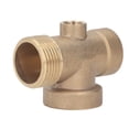 thumbnail image 1 of Conector De Bomba De Agua, Conexión Hermética Conector De Manguera De 4 Vías Latón Duradero Tamaño Estándar Ligero Para Bombas De Refuerzo Domésticas, 1 of 7