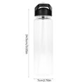 thumbnail image 3 of Muyoka Botella de agua de pl谩stico de 750 ml con pajita y bot贸n, tapa emergente, taza de bebida deportiva para viajes, uso en la oficina en el hogar al aire libre, blanco, 3 of 7