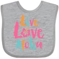 thumbnail image 3 of Inktastic Live Love Aloha Boys or Girls Baby Bib, 3 of 4