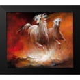 thumbnail image 2 of Haenraets, Willem 17x15 Black Modern Framed Museum Art Print Titled - Wild Horses II, 2 of 5