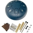 thumbnail image 6 of Steel Tongue Drum rain chime 8 Notes 6 Inches Chakra Tank Drum Steel Percussion Padded Travel Bag and Mallets，Musical Education Entertainment Meditation Yoga Zen Gifts (Navy), 6 of 12