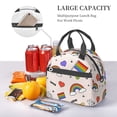 thumbnail image 7 of DouZhe Lunch Bags for Women and Men, Rainbow Hearts LGBTQ Love Prints Reusable Portable Insulated Cooler Waterproof Lunch Tote Bag for Travel Work Picnic, 7 of 7