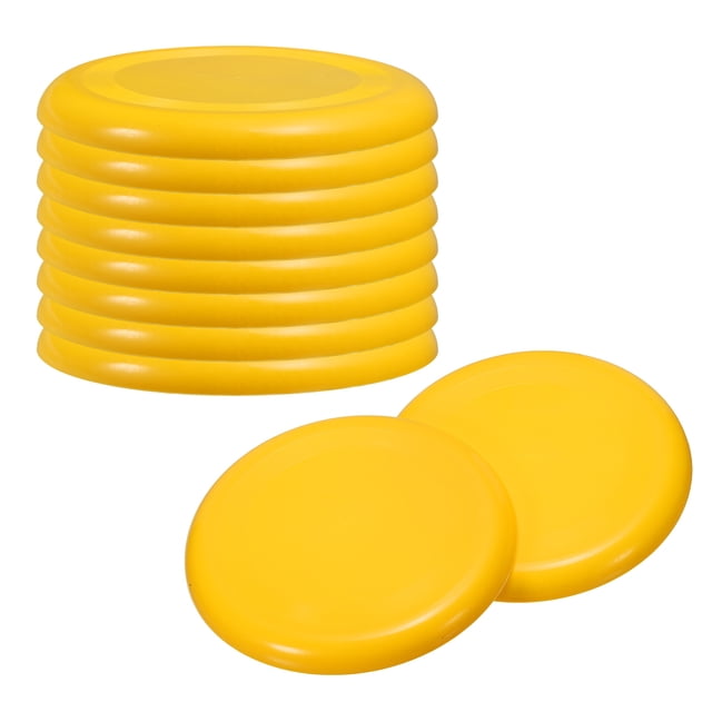 Uxcell Flying Disc Colorful Plastic Flying Disk Flyer for Outdoor Sports Training Playing Lawn Game Yellow