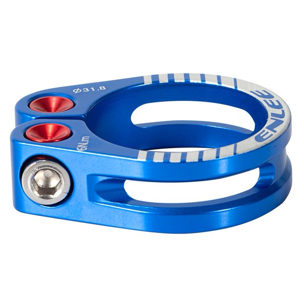 Abrazadera para bicicleta ENLEE, abrazaderas para tijas de sillín, tubo de sillín de aleación de aluminio (31,8mm), azul Hugtrwg Para estrenar