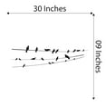 thumbnail image 4 of Birds Wall Decal Birds On Wire Nursery Kids Room Wall Decal Joyful Animal Nursery Decoration - Size: 30 In X 9 In, 4 of 5