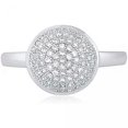 thumbnail image 2 of Centre Rond en Argent avec Anneau en Zircone Cubique, 2 of 3