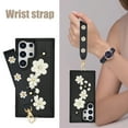 thumbnail image 2 of for Samsung Galaxy S25 Ultra Case Wallet,Women Flip Kickstand Folio Cover RFID Blocking Credit Card Slots Flower Patterned PU Leather Crossbody&Wrist Strap Purse For Samsung Galaxy S25 Ultra,Black, 2 of 9