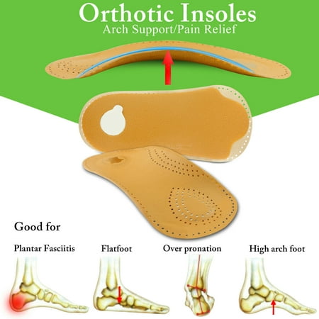 Arch Support Orthotic Shoe Insoles Inserts Plantar Fasciitis Flat Foot Feet Pads