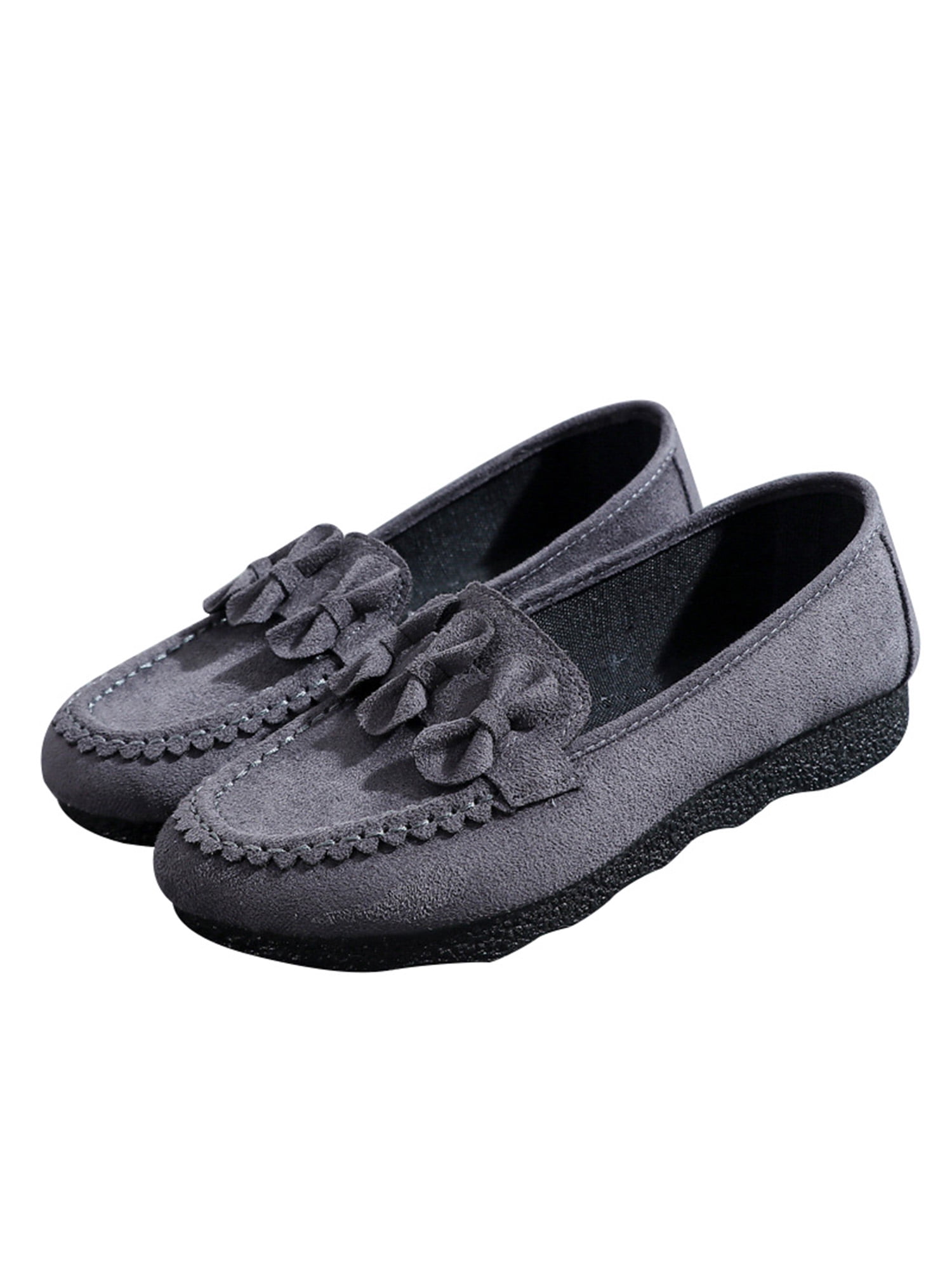 Details about   Women's Casual Slip On Leather shoes Moccasins Comfort Driving Flat Loafers Size