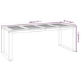 thumbnail image 4 of vidaXL Garden Table with U-shaped Legs 200x90x75 cm Solid Wood Acacia, 4 of 5
