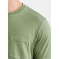 thumbnail image 4 of George Men's Garment Wash Crewneck Pocket Tee with Short Sleeves, Size XS-3XL, 4 of 5