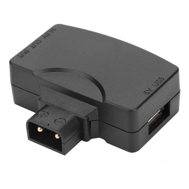 Conector adaptador USB de 5 V a D Tap para batería de cámara de videocámara con montura V para BMCC