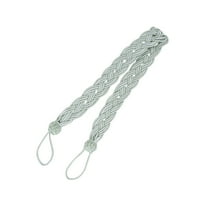 Set of 2 Handmade Curtain Tiebacks Rope Straps for Drapery - Light Green Color