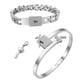 thumbnail image 1 of 1Pair Concéntrico Concéntrico Pulseras Pulseras de acero inoxidable Cadena de mano para pareja, 1 of 6