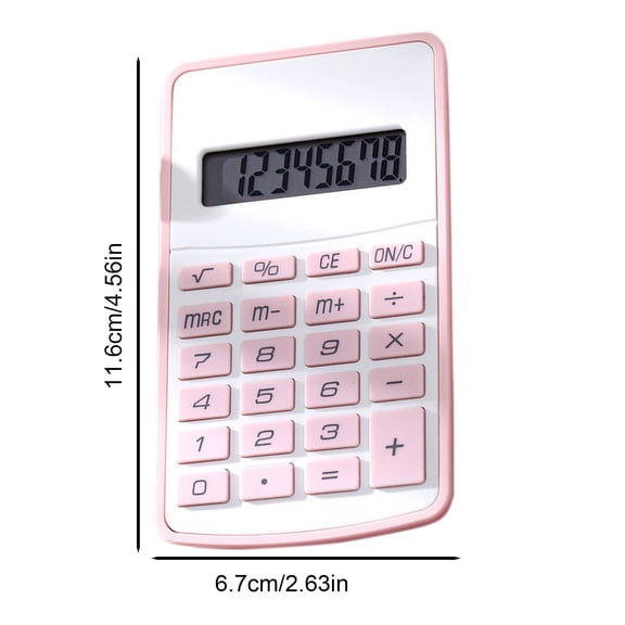 8 Digit Desk Calculator, Desktop Calculators with Large LCD Display & Big Buttons, Battery, Standard Basic 4 Function Calculator for Classroom, Office, Home, Business, Teachers