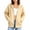 Beige, variant on Luvrsol Zip Up Hoodies Women Basic Long Sleeve Hooded Zip Jacket Drawstring Sweat Top with Pockets S-2XL