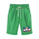 thumbnail image 4 of Puntoco Pantalones Cortos De Verano Mujer Moda 2024 Pantalones Cortos De Mujer Algodón Y Lino Estampado De Moda Cintura Elástica Pantalones De 5 Pulgadas Cordón Pantalones Cortos De 5 Pulgadas, 4 of 4