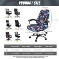 thumbnail image 6 of Xoenoiee Abstract Boho Flowers Print Office Chair Covers, Stretch Computer Boss Chair Cover with Button High Back Chair Slipcover Anti-Dust Rotating Chair Cover for Home Office, Large, 6 of 6