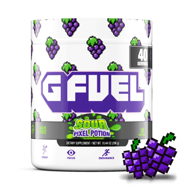 2 Pack G Fuel Elite Energy And Endurance Formula Tub Sour Pixel Potion 40 Servings Walmart Com Walmart Com