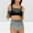 Gray, variant on UTSJKR Plus Size Tankini Swimsuits for Women Tummy Control Bikini Set High Waisted Ruched Bathing Suit Crop Top and Skirt Gray M