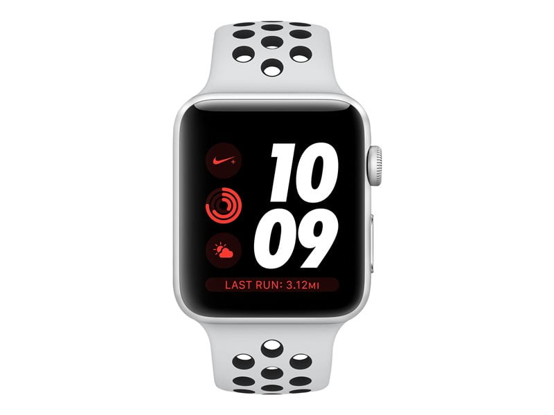 garaje Alojamiento Comida Apple Watch Nike+ Series 3 (GPS) - 38 mm - silver aluminum - smart watch  with Nike sport band - Walmart.com