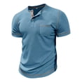 thumbnail image 1 of Camisa Henley De Manga Corta Con Gofres Para Hombre 2024, 1 of 8